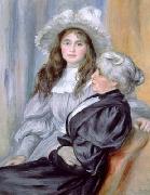 Pierre-Auguste Renoir Portrait of Berthe Morisot and daughter Julie Manet, oil painting artist